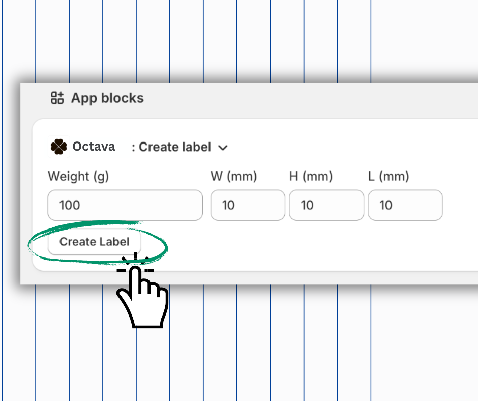 Create label in Order page